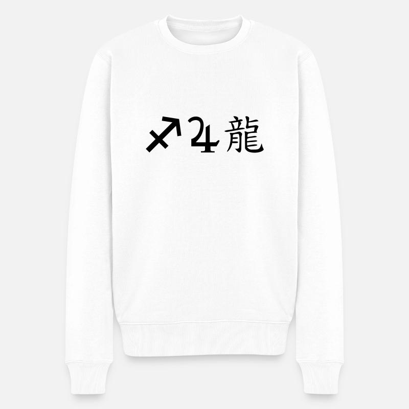 Sagittaire Jupiter Dragon - Pull Premium bio Homme - blanc