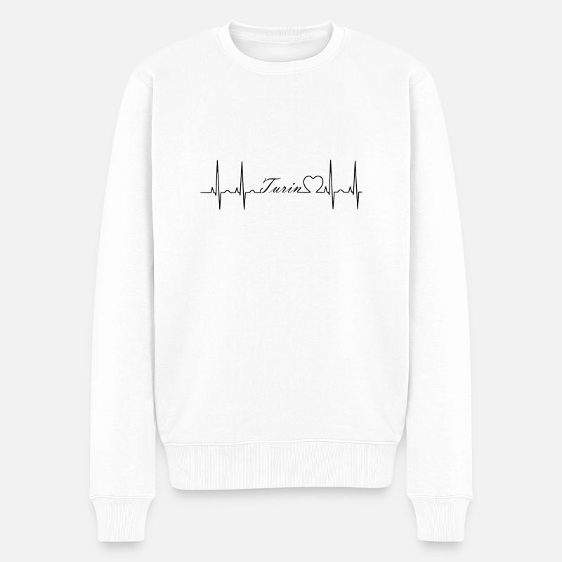 Turin - Männer Premium Bio Pullover - Weiß