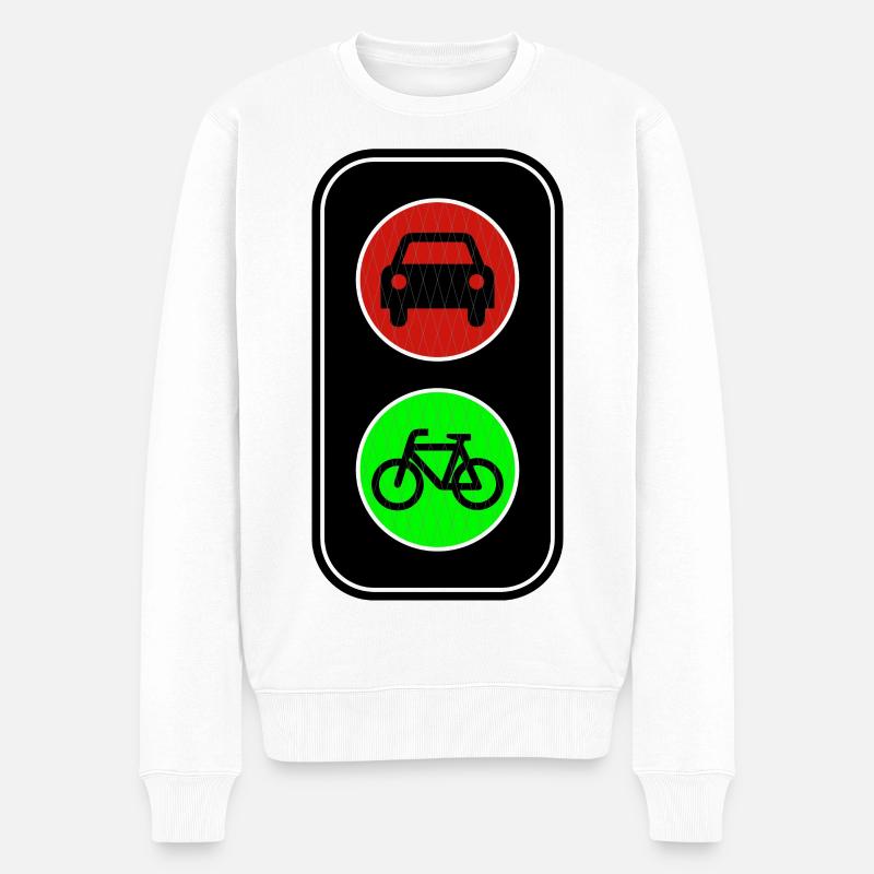 Vert pour le vélo - Pull Premium bio Homme - blanc