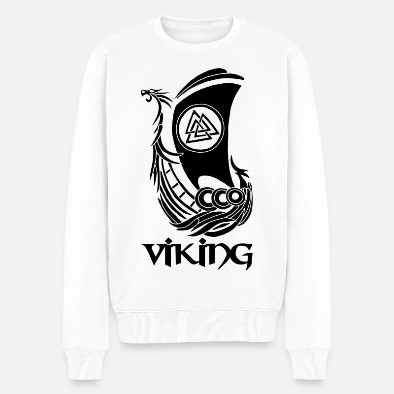 Bateau viking noir - Pull Premium bio Homme - blanc