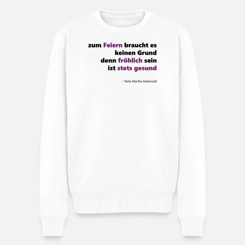 Citation joyeusement saine pour la célébration - Pull Premium bio Homme - blanc