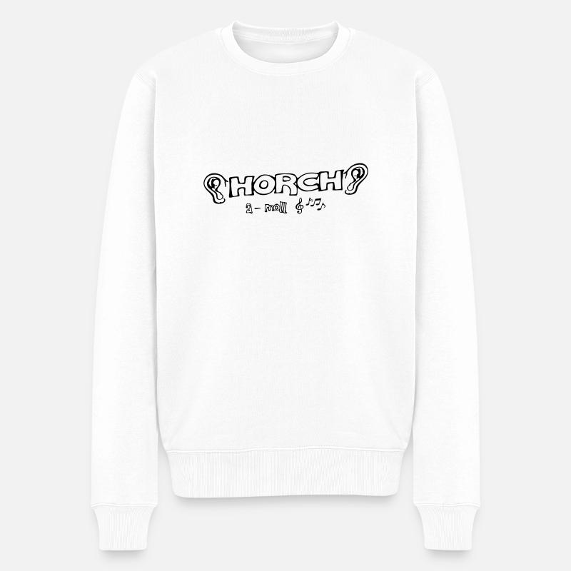 horch a-moll - Männer Premium Bio Pullover - Weiß