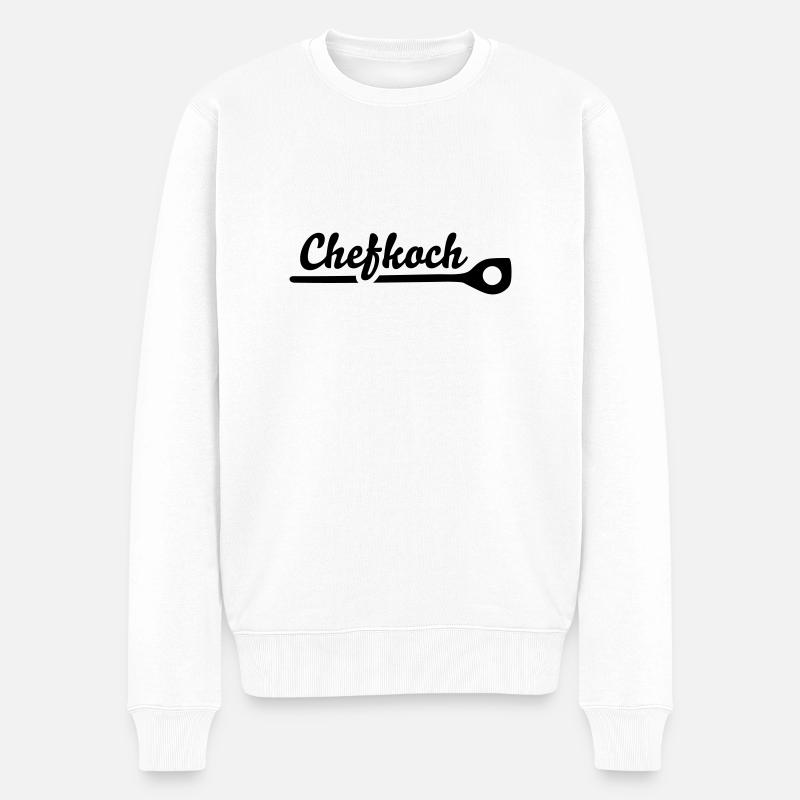 Chefkoch - Männer Premium Bio Pullover - Weiß