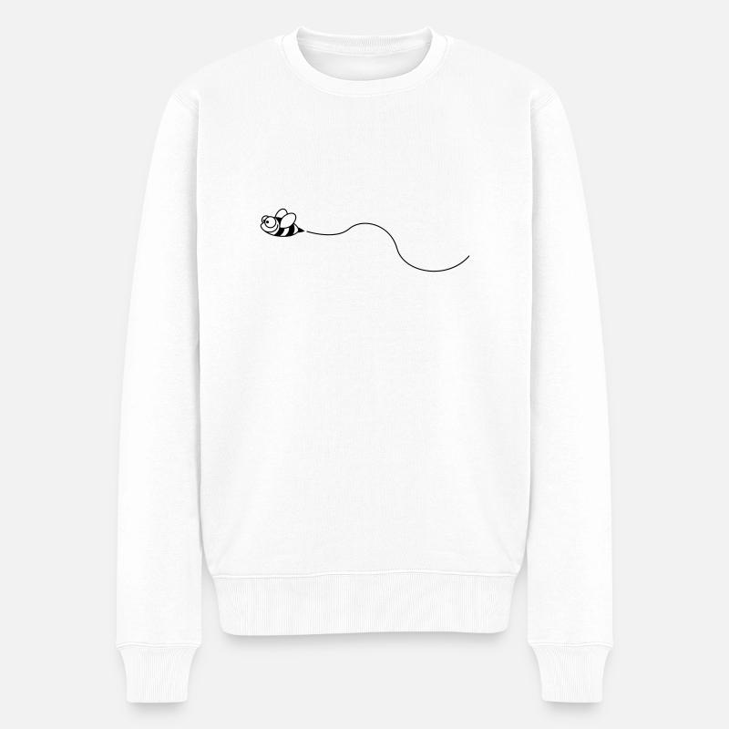 biene_1c - Pull Premium bio Homme - blanc