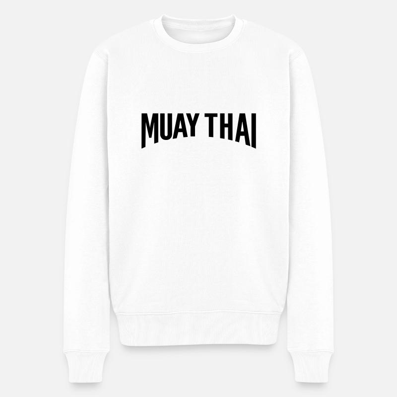 muay thai - Pull Premium bio Homme - blanc