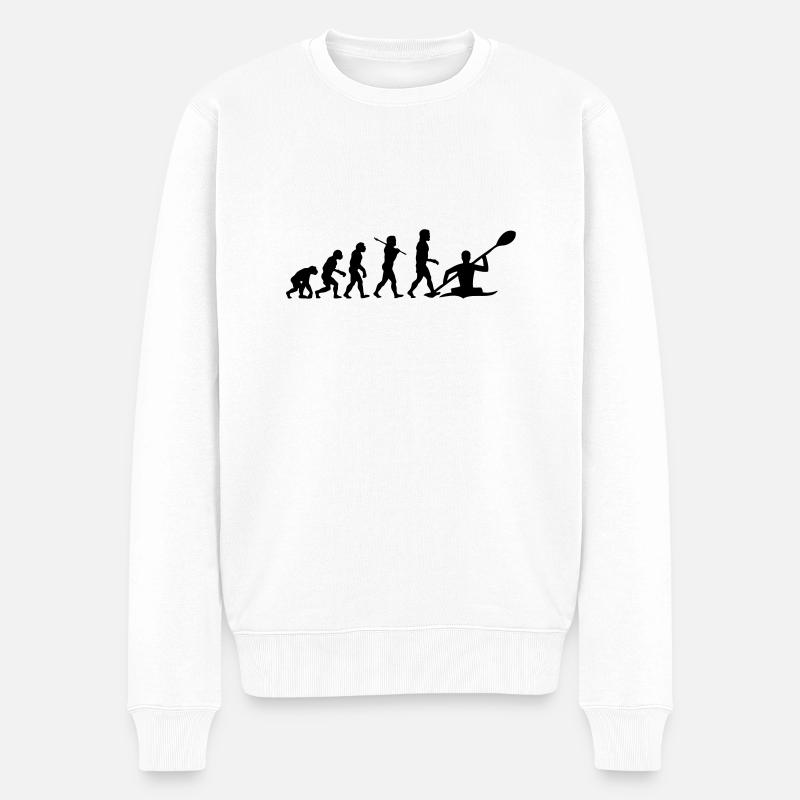 Kayaking - Kayak Evolution - Männer Premium Bio Pullover - Weiß