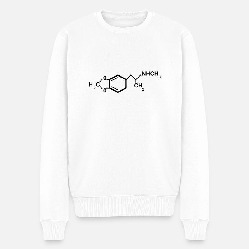ecstasy formel - Männer Premium Bio Pullover - Weiß