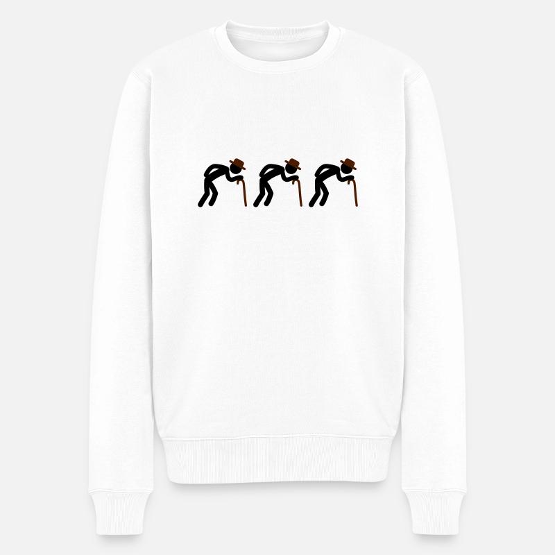 Old Man Team - Pull Premium bio Homme - blanc