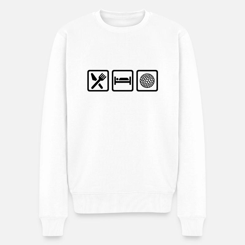 Golf - Männer Premium Bio Pullover - Weiß