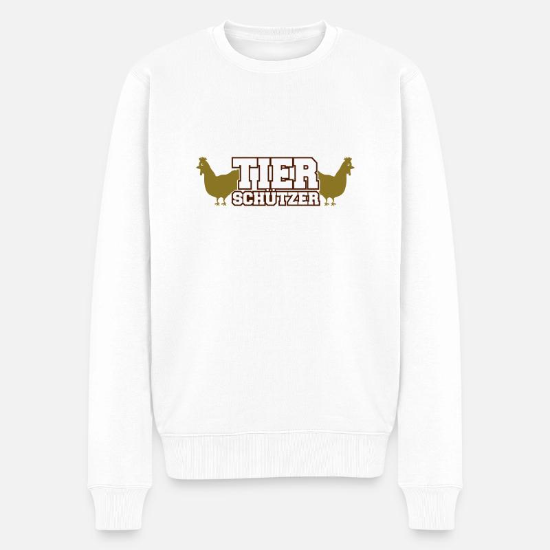 tier_schuetzer_02 - Männer Premium Bio Pullover - Weiß