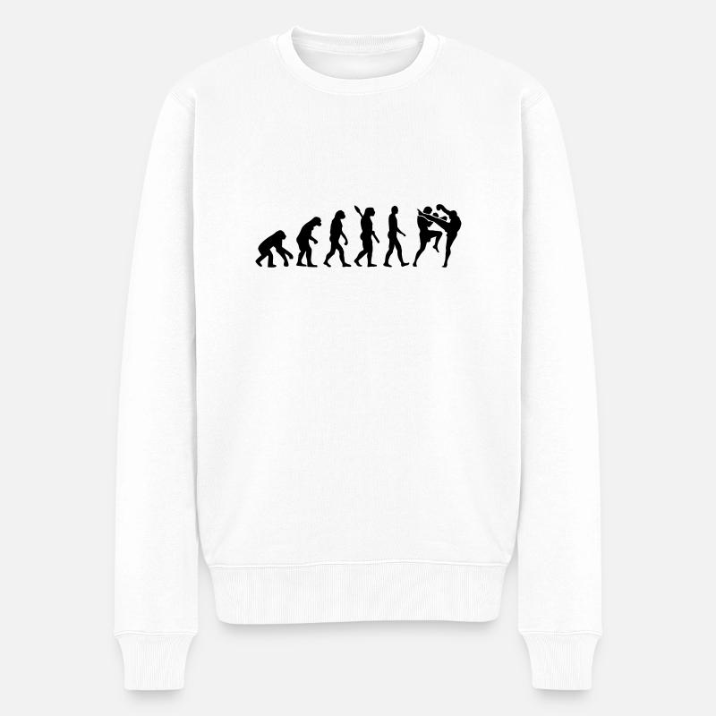 Evolution Muay Thai - Men's Premium Organic Jumper - white