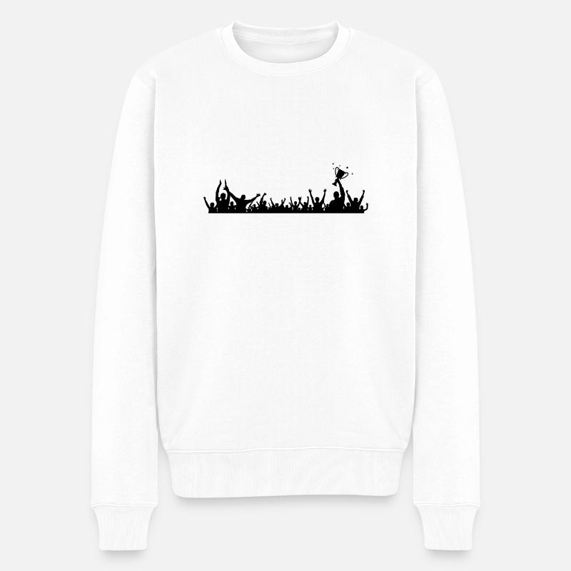 Fans Pokal - Männer Premium Bio Pullover - Weiß