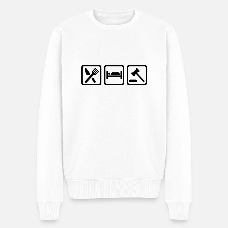 Richter - Männer Premium Bio Pullover - Weiß