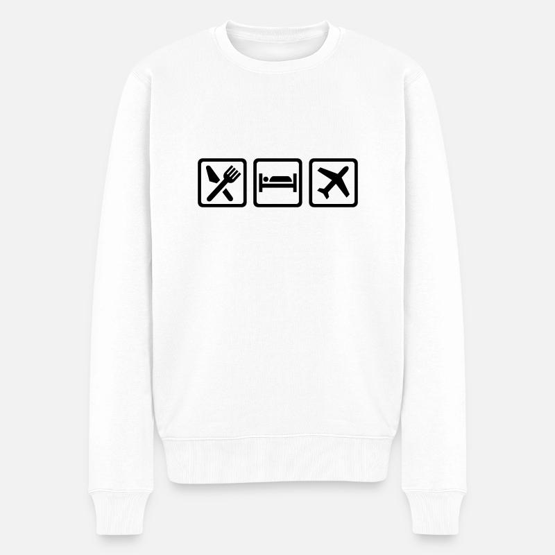 Avion - Pull Premium bio Homme - blanc