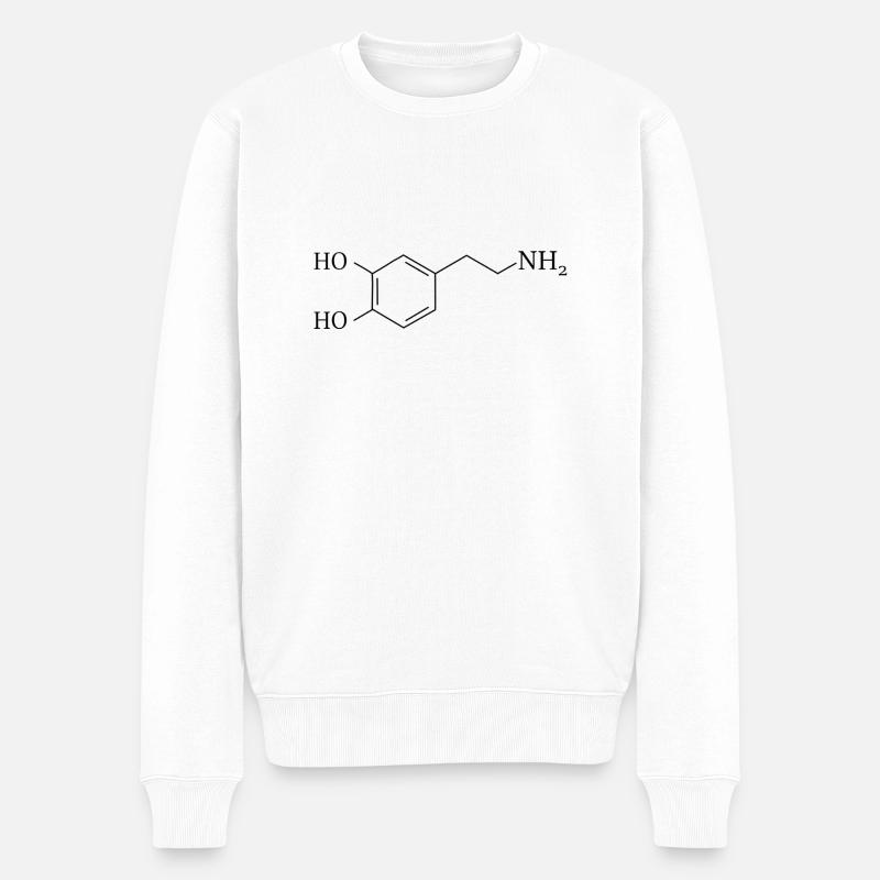 Dopamin - Männer Premium Bio Pullover - Weiß