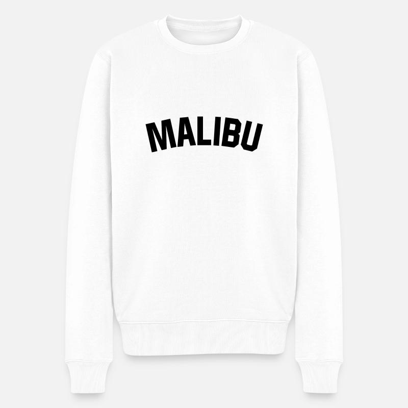 Malibu - Männer Premium Bio Pullover - Weiß