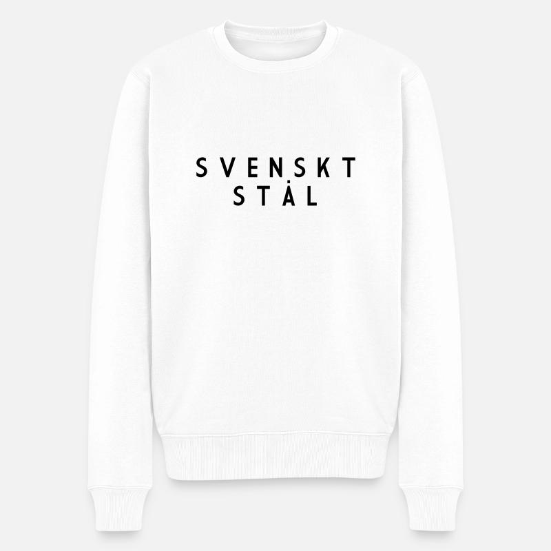 Schwedischer Stahl - Männer Premium Bio Pullover - Weiß