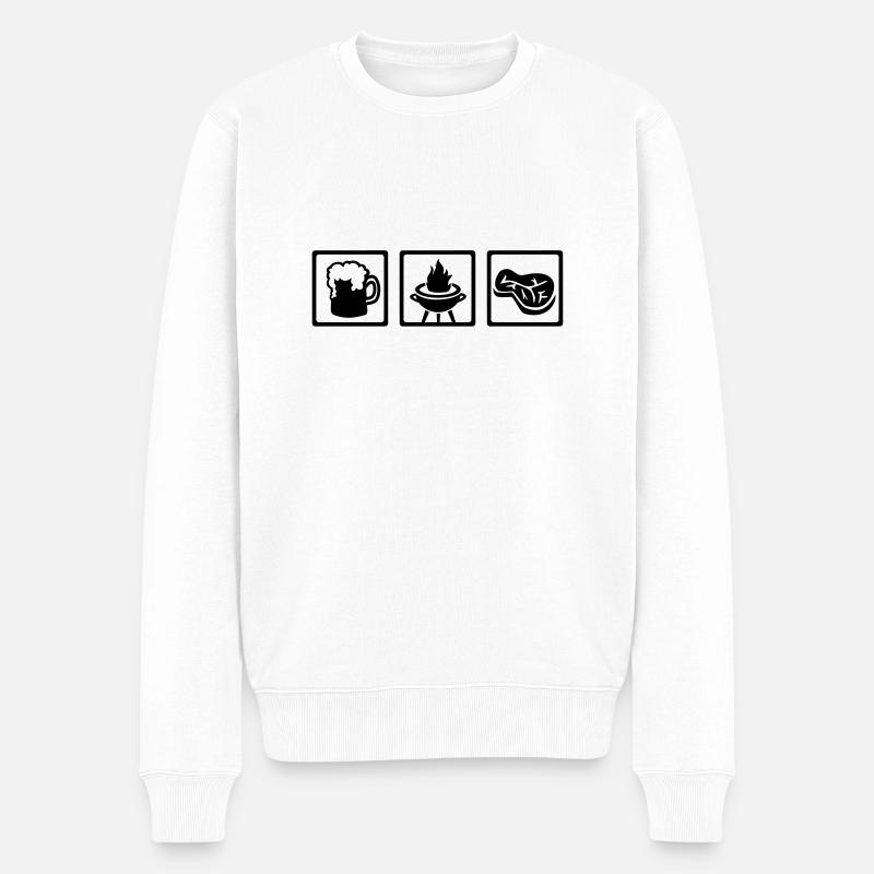 Griller - Pull Premium bio Homme - blanc