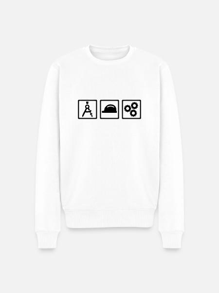 Engineer - Men's Premium Organic Jumper - white