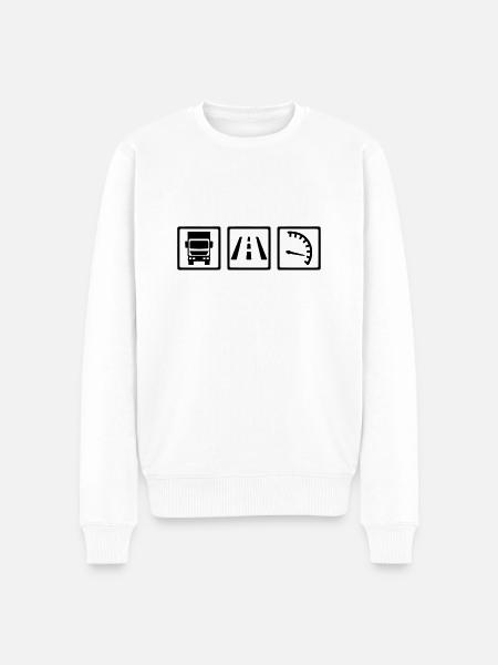 Truck - Men's Premium Organic Jumper - white