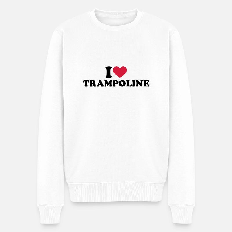 I love Trampoline - Pull Premium bio Homme - blanc