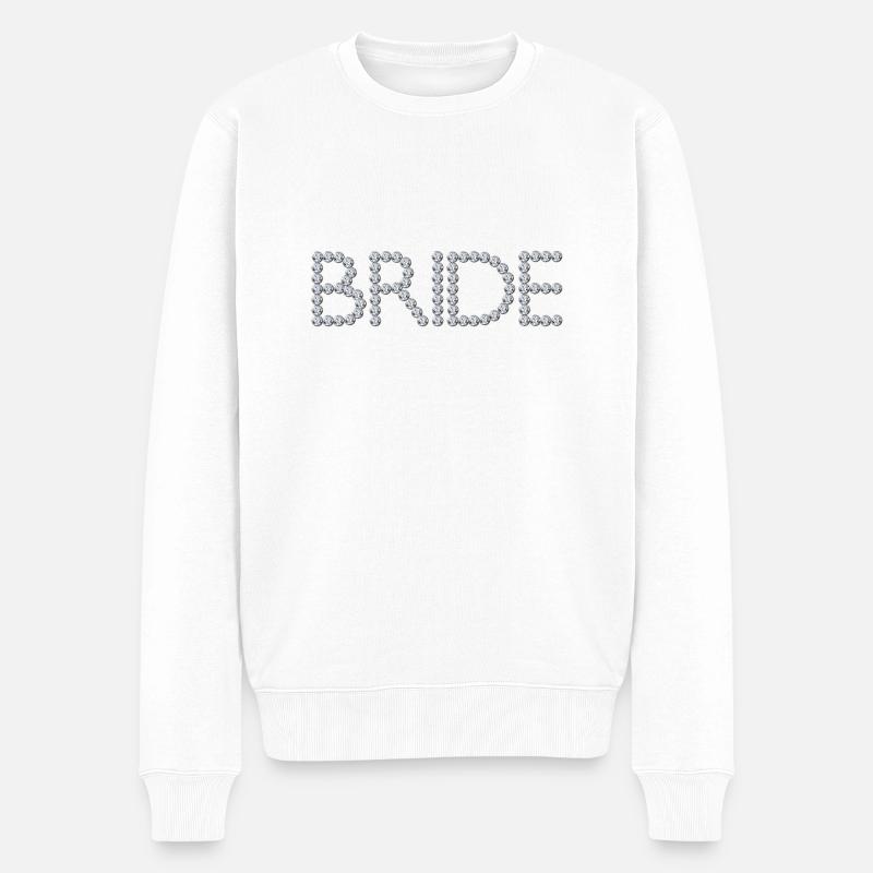 Braut - Männer Premium Bio Pullover - Weiß