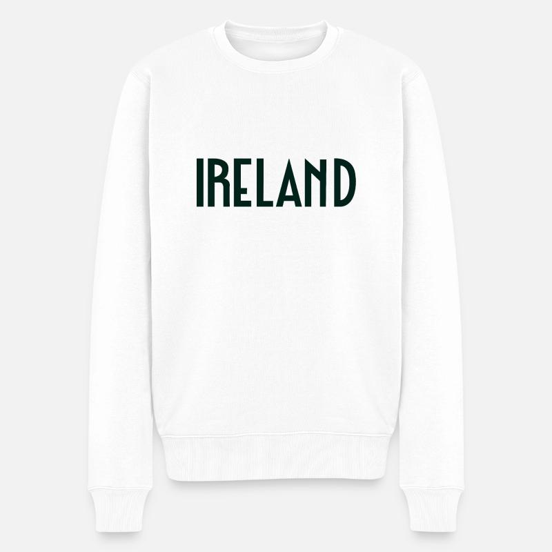Irland - Männer Premium Bio Pullover - Weiß