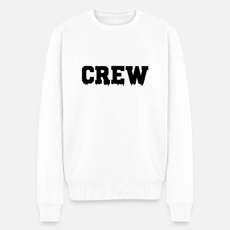crew - Männer Premium Bio Pullover - Weiß