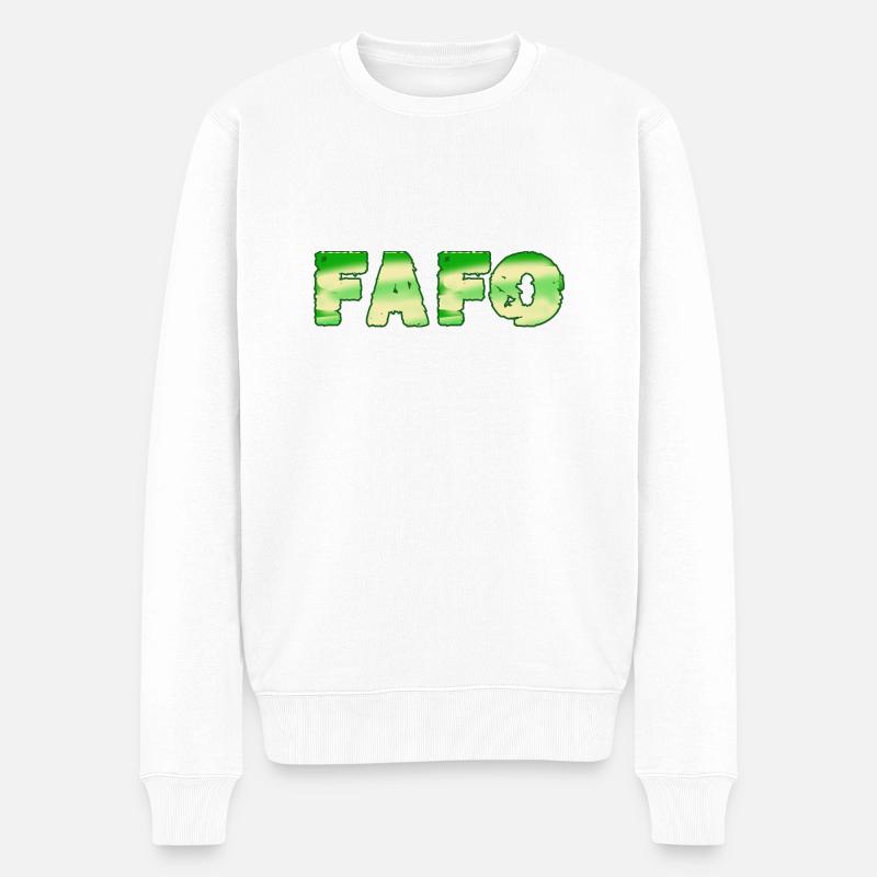 Fafo - Männer Premium Bio Pullover - Weiß
