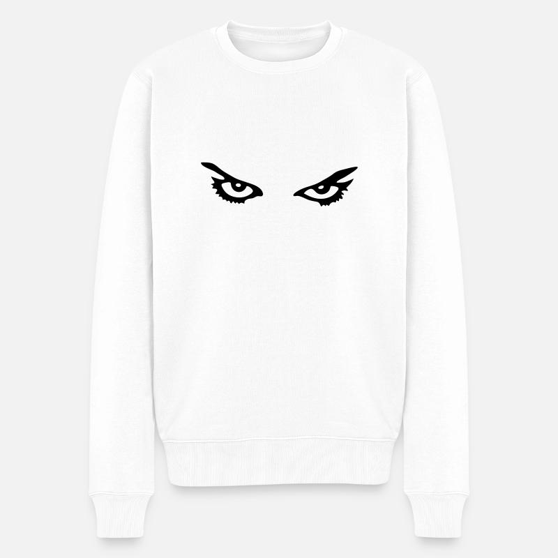 Evil Eye - Line - Pull Premium bio Homme - blanc