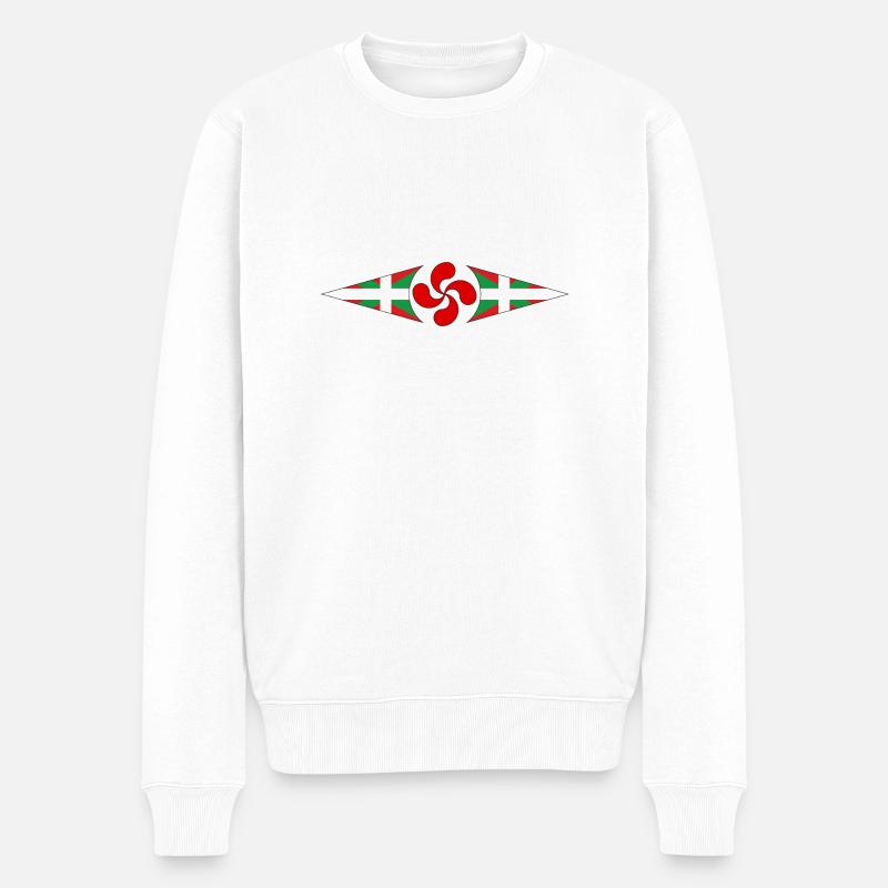 Euskadi (Baskenland) - Männer Premium Bio Pullover - Weiß