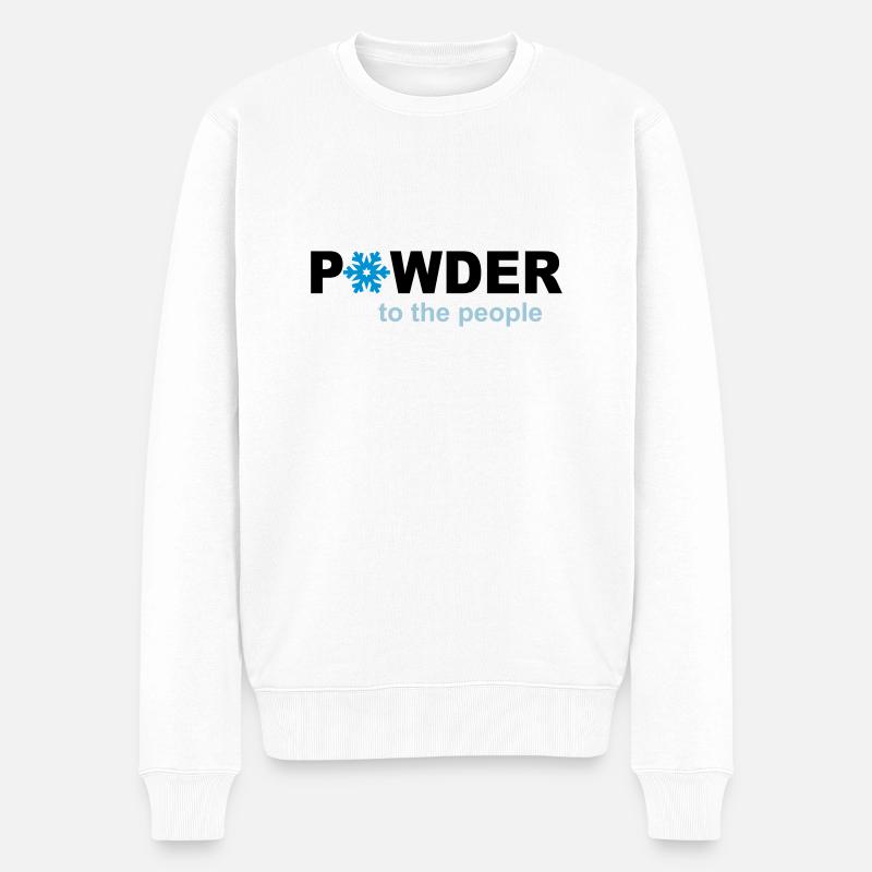 Schnee - Männer Premium Bio Pullover - Weiß