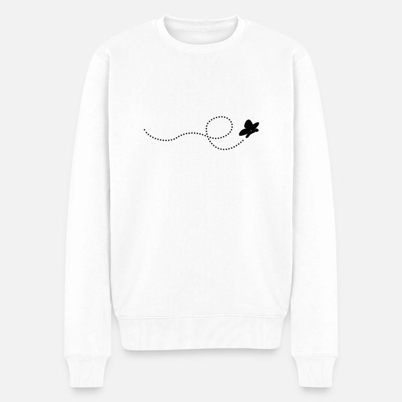schmetterling - Pull Premium bio Homme - blanc
