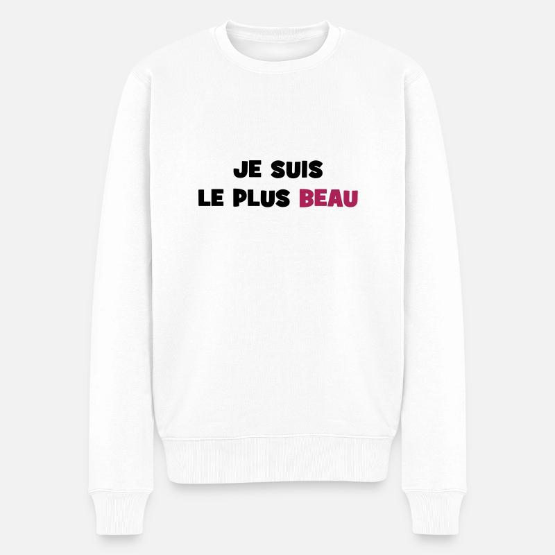 Je suis le plus beau - Pull Premium bio Homme - blanc