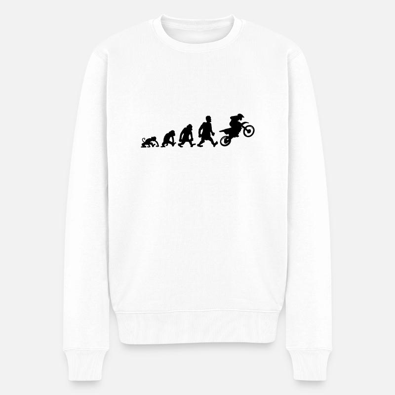 Trial Bike - Männer Premium Bio Pullover - Weiß