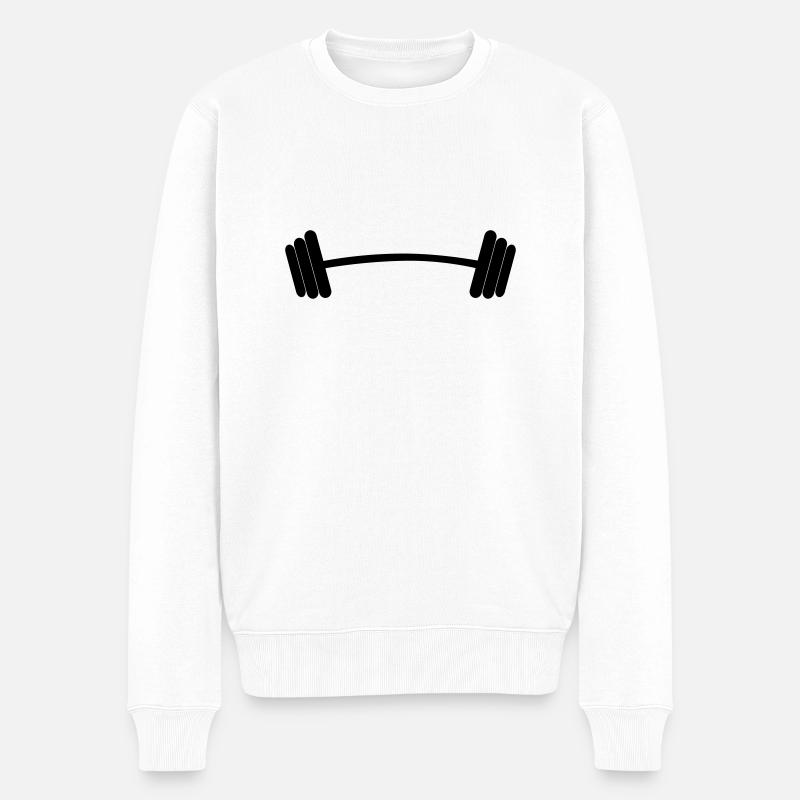 dumbbell - Pull Premium bio Homme - blanc
