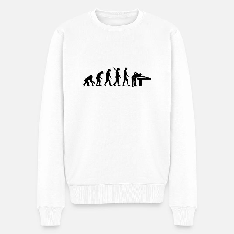 Evolution Billards - Men's Premium Organic Jumper - white