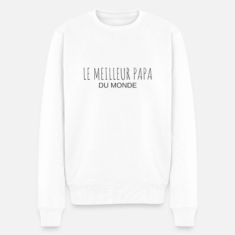 LE MEILLEUR PAPA DU MONDE - Pull Premium bio Homme - blanc