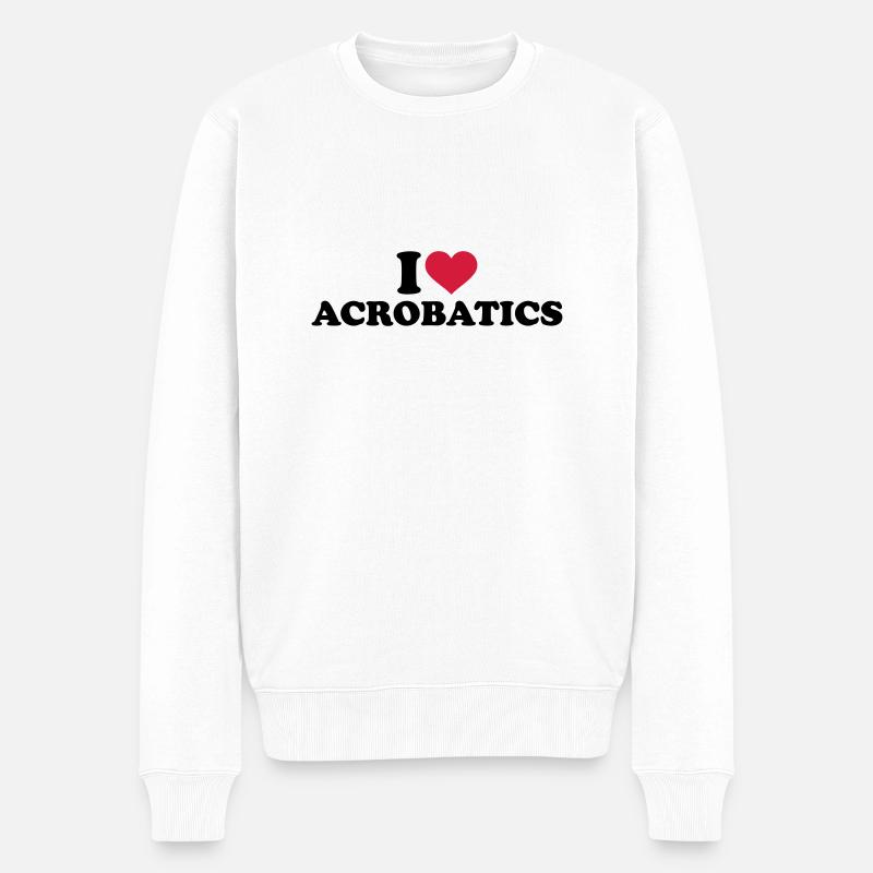 I love Acrobatics - Pull Premium bio Homme - blanc