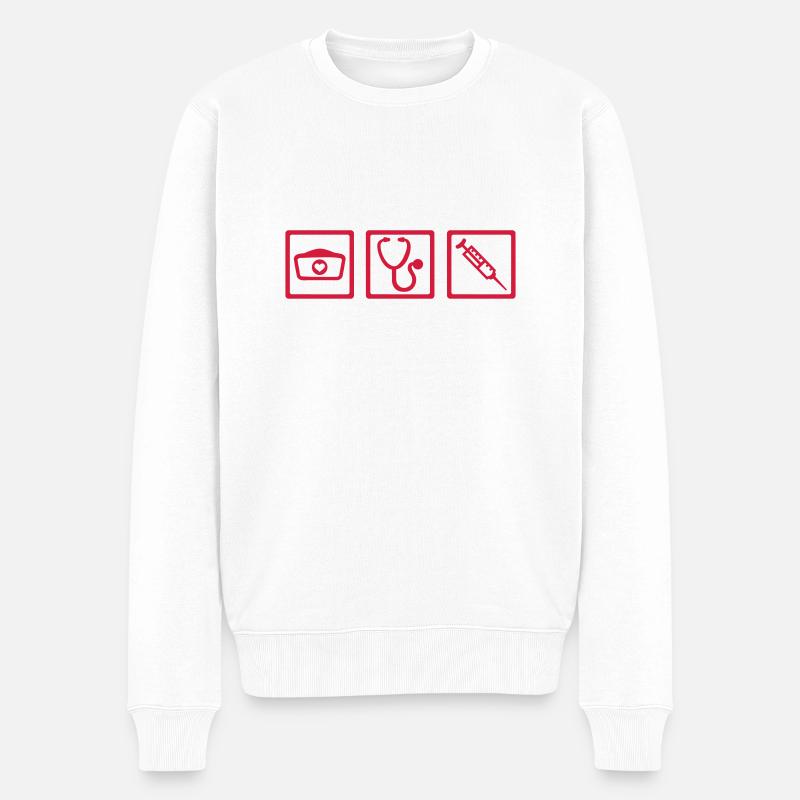 Infirmière - Pull Premium bio Homme - blanc