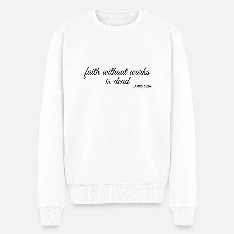 Jesus Christus,Jesus Christus,Jesus Christus,Jesus - Männer Premium Bio Pullover - Weiß