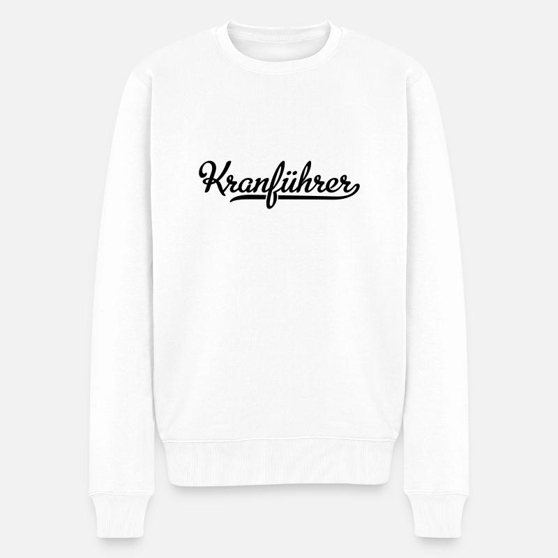 Kranführer - Männer Premium Bio Pullover - Weiß