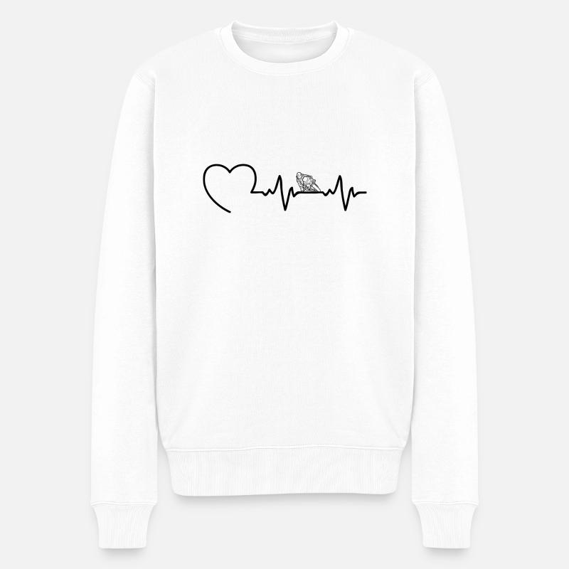 Biker - Männer Premium Bio Pullover - Weiß