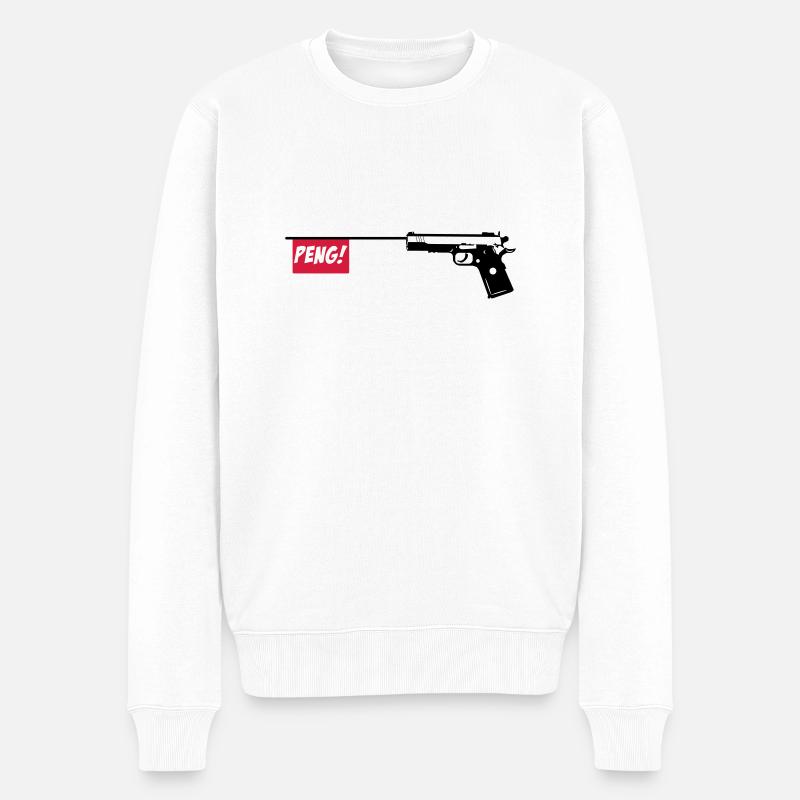 Gun PENG 2c - Pull Premium bio Homme - blanc