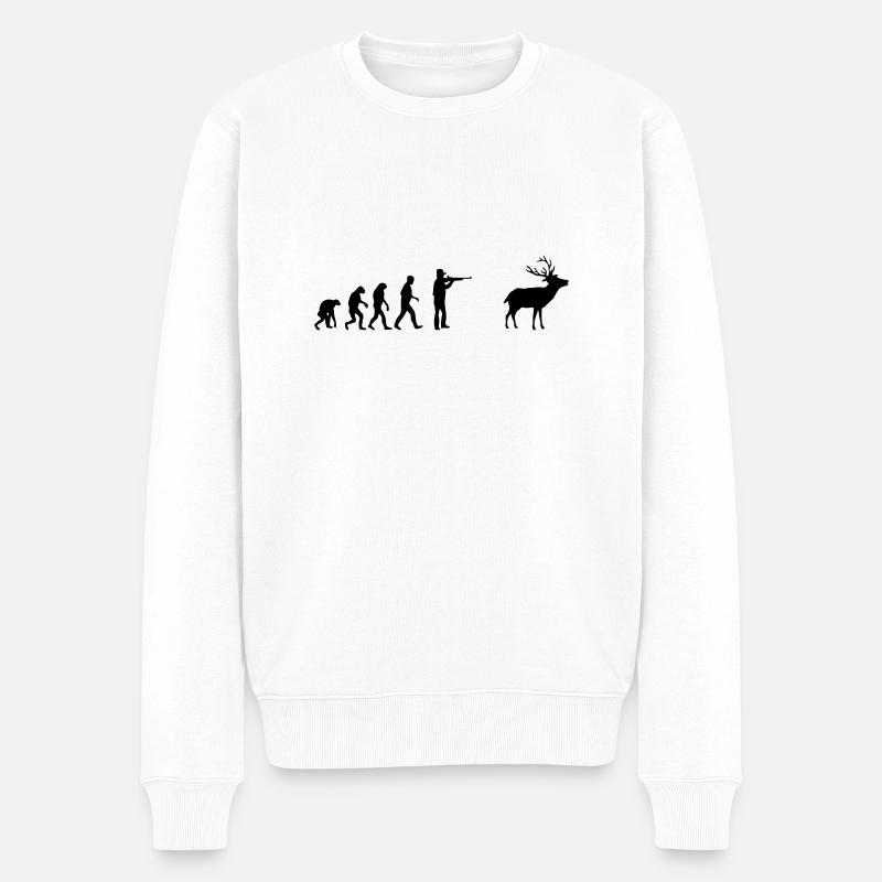 jäger evolution - Männer Premium Bio Pullover - Weiß