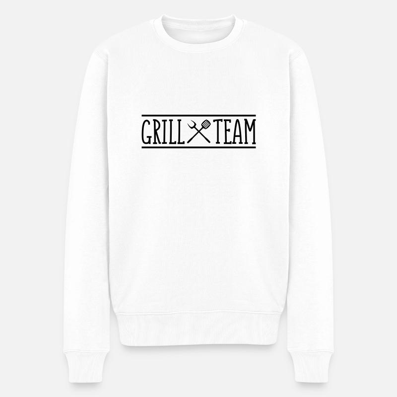 grill team - Männer Premium Bio Pullover - Weiß