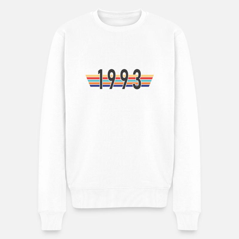 Année 1993 - Pull Premium bio Homme - blanc