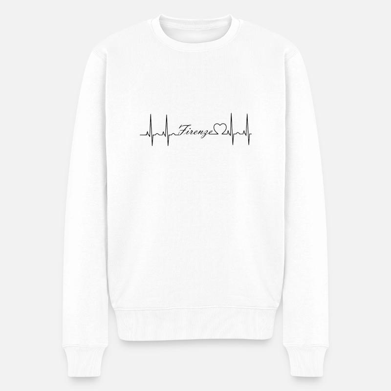 Firenze - Männer Premium Bio Pullover - Weiß