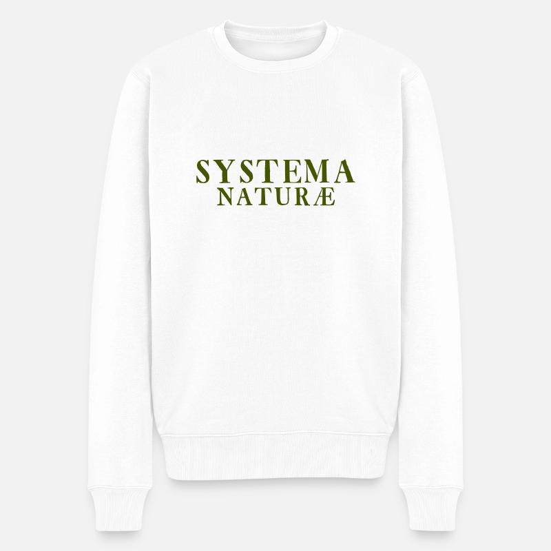 Systema Naturae - Männer Premium Bio Pullover - Weiß