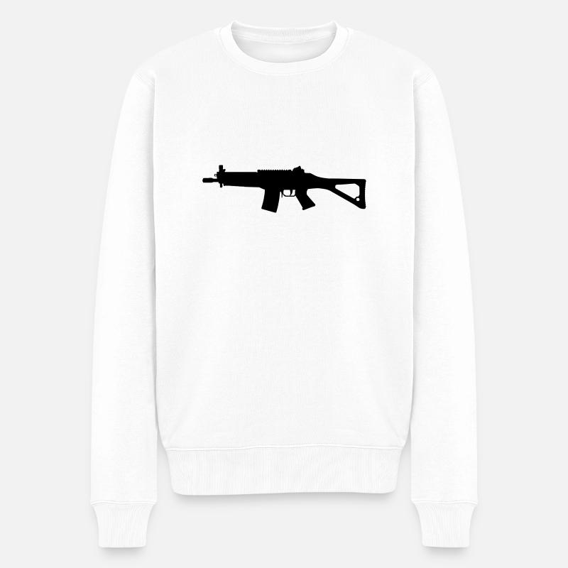 SG553 Karabiner - Männer Premium Bio Pullover - Weiß
